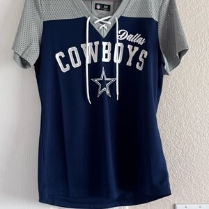 Dallas Cowboys Women’s Navy and Gray Jersey Top
